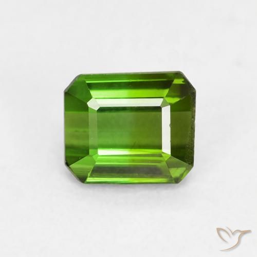 0.61ct Natural verde escuro Turmalina, Corte Esmeralda, VVS-VS