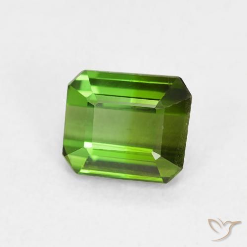 Turmalina verde escuro Natural 0.61ct, Corte Octógono / Esmeralda, VVS-VS