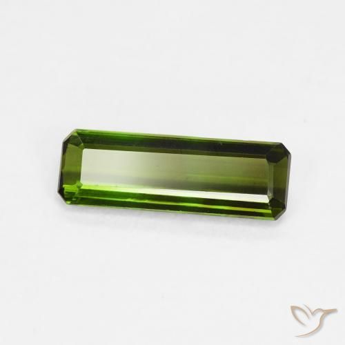 Turmalina Verde escuro Natural 1.08ct, Corte Octógono / Esmeralda, VVS-VS