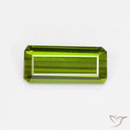0.91ct Natural Verde médio Turmalina, Corte Esmeralda, VVS-VS