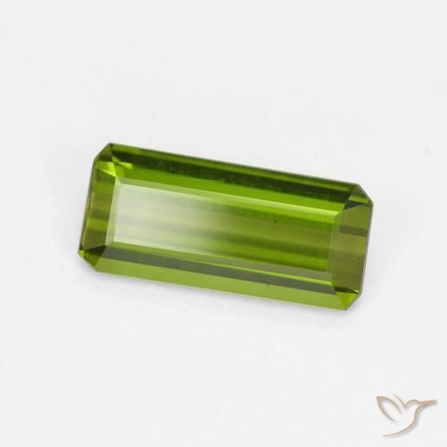Turmalina Verde médio Natural 0.91ct, Corte Octógono / Esmeralda, VVS-VS
