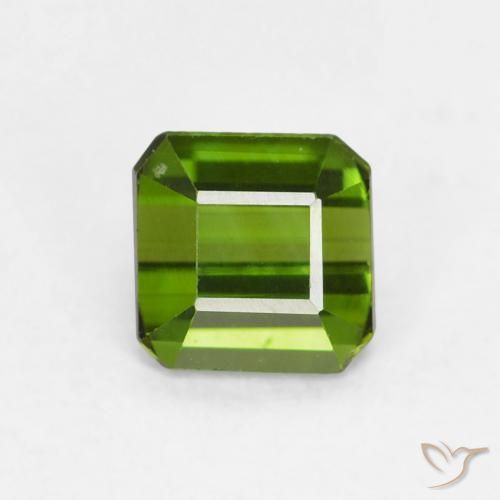 0.62ct Natural Verde floresta Turmalina, Corte Esmeralda, VVS