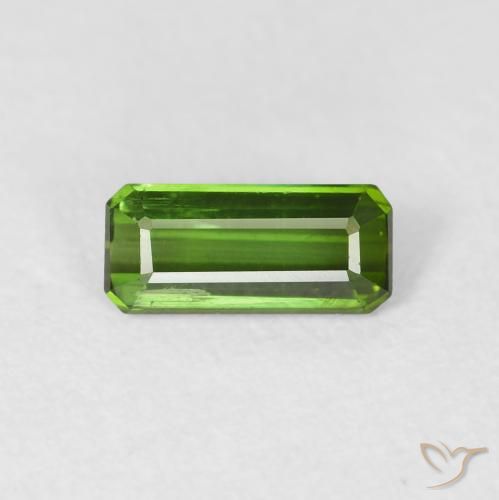 0.80ct Natural verde escuro Turmalina, Corte Esmeralda, VVS-VS