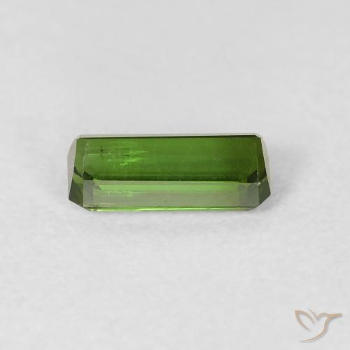 Turmalina verde escuro Natural 0.80ct, Corte Octógono / Esmeralda, VVS-VS