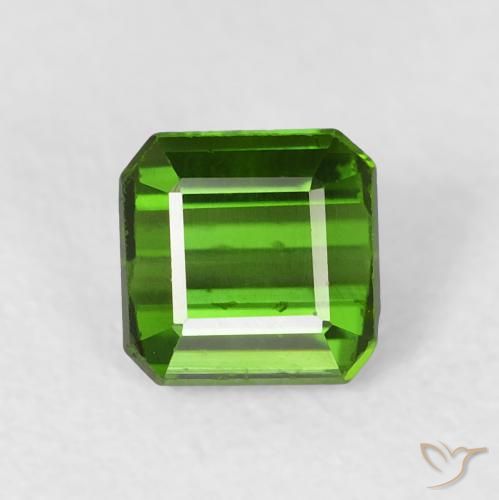 0.74ct Natural Verde médio Turmalina, Corte Esmeralda, VVS-VS