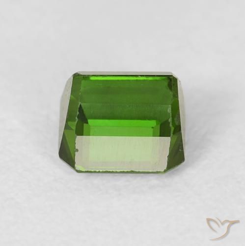 Turmalina Verde médio Natural 0.74ct, Corte Octógono / Esmeralda, VVS-VS