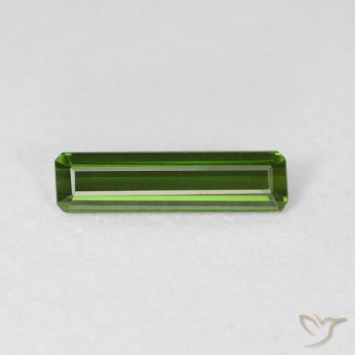 0.98ct Natural Verde floresta Turmalina, Corte Esmeralda, VVS-VS