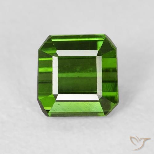 0.64ct Natural Verde escuro Turmalina, Corte Esmeralda, VVS-VS