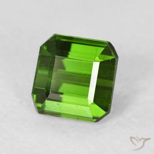 Turmalina Verde escuro Natural 0.64ct, Corte Octógono / Esmeralda, VVS-VS