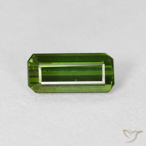 0.84ct Natural Verde floresta Turmalina, Corte Esmeralda, VVS-VS