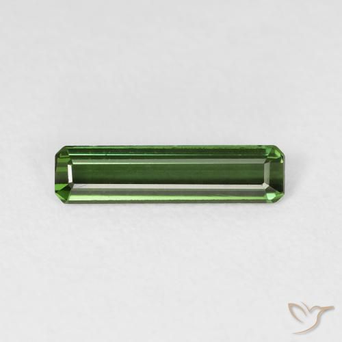 0.98ct Natural Verde escuro Turmalina, Corte Esmeralda, VVS-VS