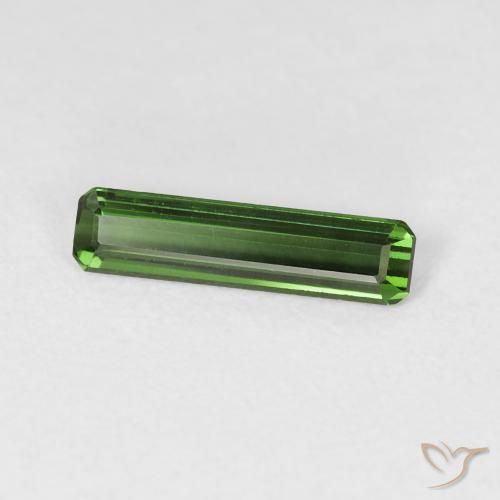 Turmalina Verde escuro Natural 0.98ct, Corte Octógono / Esmeralda, VVS-VS