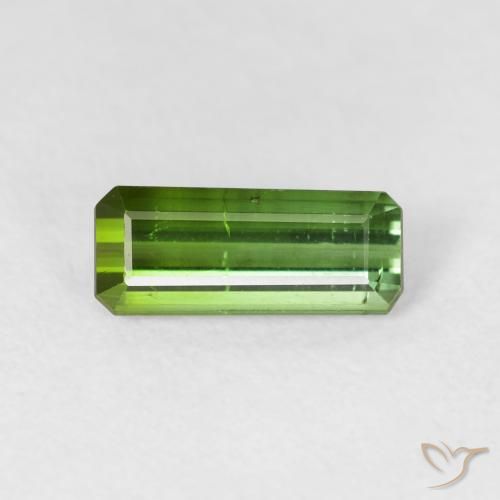 1.15ct Natural Verde médio Turmalina, Corte Esmeralda, VS