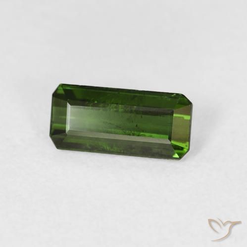 Turmalina Verde Terroso Natural 0.86ct, Corte Octógono / Esmeralda, VS