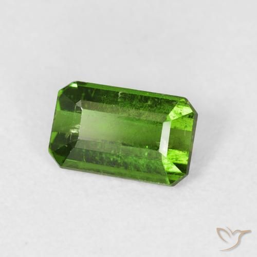Turmalina Verde Terroso Natural 0.86ct, Corte Octógono / Esmeralda, VS