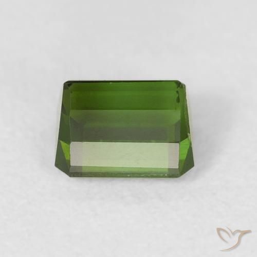 Turmalina Verde Terroso Natural 0.72ct, Corte Octógono / Esmeralda, VS