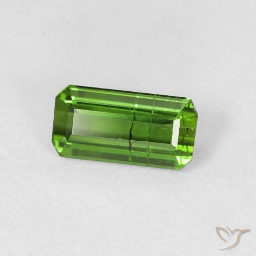 Turmalina verde escuro Natural 0.74ct, Corte Octógono / Esmeralda, SI