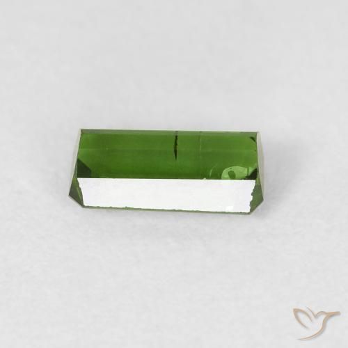 Turmalina verde escuro Natural 0.74ct, Corte Octógono / Esmeralda, SI