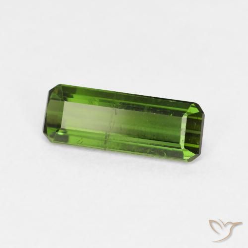 Turmalina verde escuro Natural 0.99ct, Corte Octógono / Esmeralda, VS