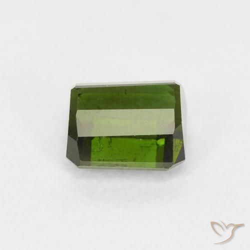 Turmalina Verde escuro Natural 0.98ct, Corte Octógono / Esmeralda, VS