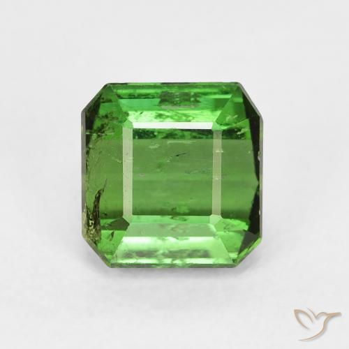 1.71ct Natural Verde floresta Turmalina, Corte Esmeralda, VS-SI