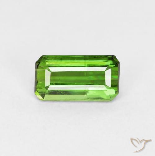 0.85ct Natural Verde floresta Turmalina, Corte Esmeralda, VS-SI