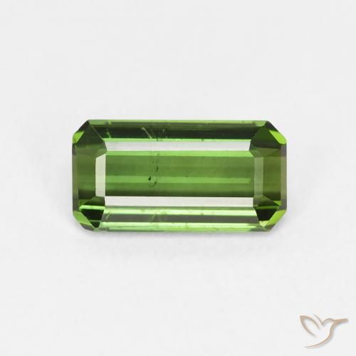 1.35ct Natural Verde escuro Turmalina, Corte Esmeralda, VS