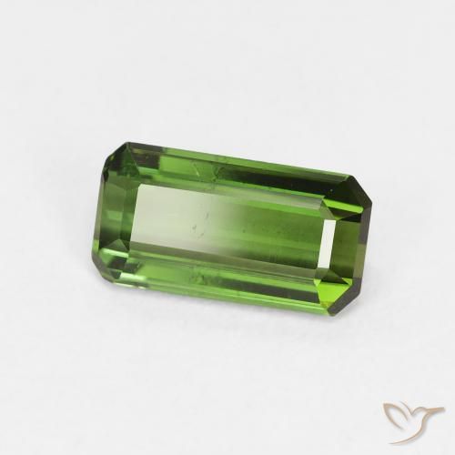Turmalina Verde escuro Natural 1.35ct, Corte Octógono / Esmeralda, VS