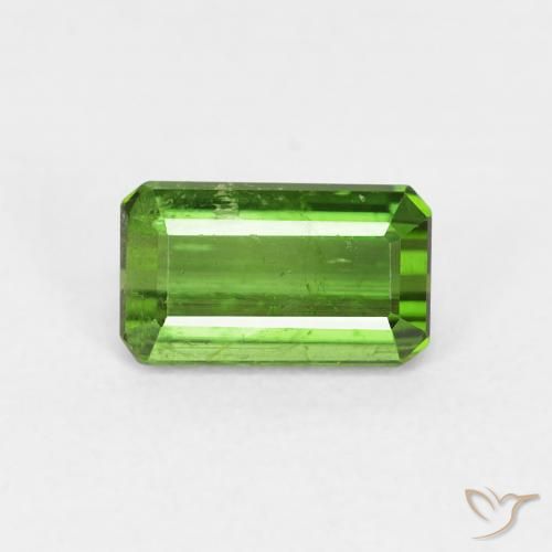 0.97ct Natural Verde escuro Turmalina, Corte Esmeralda, VS