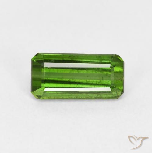 1.15ct Natural Verde Terroso Turmalina, Corte Esmeralda, VS