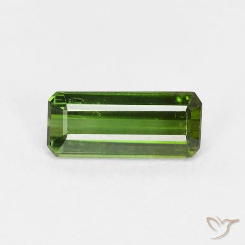 1.01ct Natural Verde escuro Turmalina, Corte Esmeralda, VS
