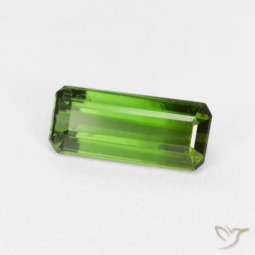 Turmalina Verde escuro Natural 1.01ct, Corte Octógono / Esmeralda, VS