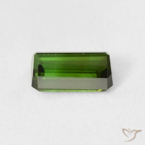 Turmalina verde escuro Natural 1.21ct, Corte Octógono / Esmeralda, VVS-VS