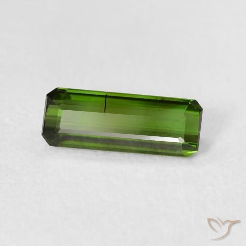 Turmalina Verde Terroso Natural 1.01ct, Corte Octógono / Esmeralda, VS-SI
