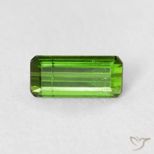 0.59ct Natural Verde médio Turmalina, Corte Esmeralda, VS-SI