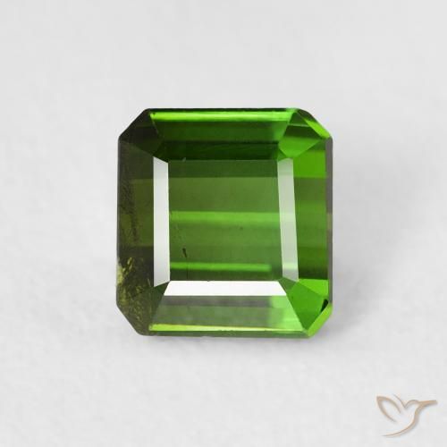 0.80ct Natural Verde floresta Turmalina, Corte Esmeralda, VS