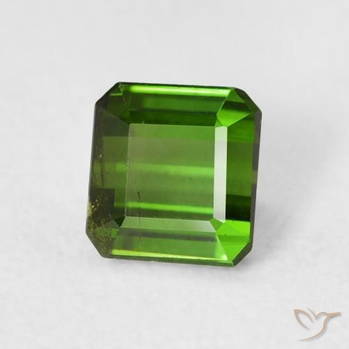 Turmalina Verde floresta Natural 0.80ct, Corte Octógono / Esmeralda, VS