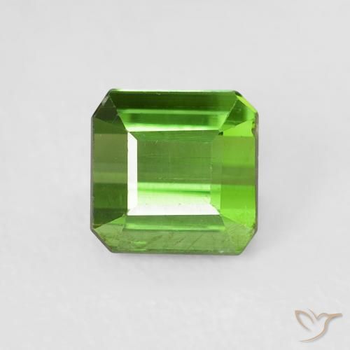0.84ct Natural verde escuro Turmalina, Corte Esmeralda, VS