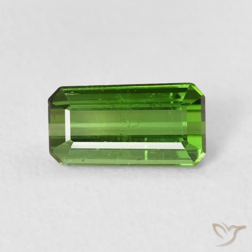 0.99ct Natural verde escuro Turmalina, Corte Esmeralda, VS-SI