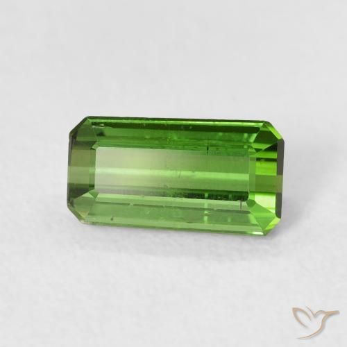 Turmalina verde escuro Natural 0.99ct, Corte Octógono / Esmeralda, VS-SI