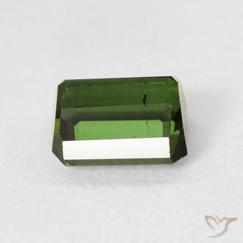 Turmalina Verde floresta Natural 1.74ct, Corte Octógono / Esmeralda, VS-SI