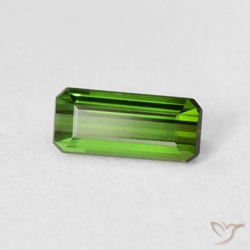Turmalina Verde floresta Natural 0.84ct, Corte Octógono / Esmeralda, VS