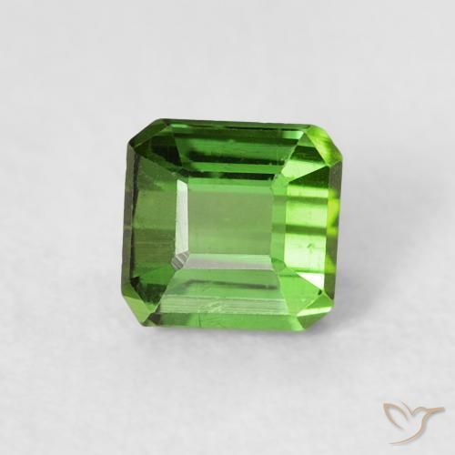 Turmalina Verde floresta Natural 0.64ct, Corte Octógono / Esmeralda, VS