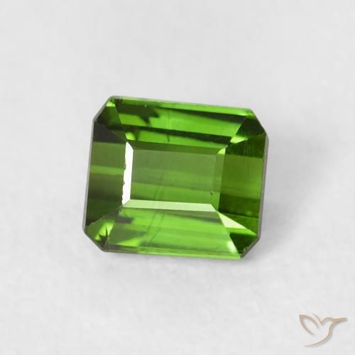 Turmalina verde escuro Natural 0.53ct, Corte Octógono / Esmeralda, VS
