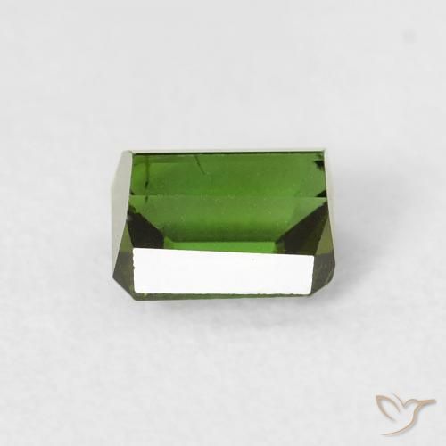 Turmalina verde escuro Natural 0.53ct, Corte Octógono / Esmeralda, VS