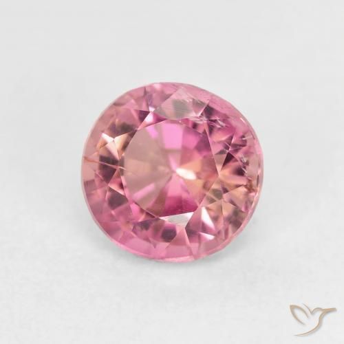 1.49ct Natural Rosa quente Turmalina, Redondo, VS