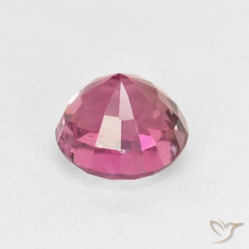 Turmalina Rosa quente Natural 1.49ct, Redondo, VS