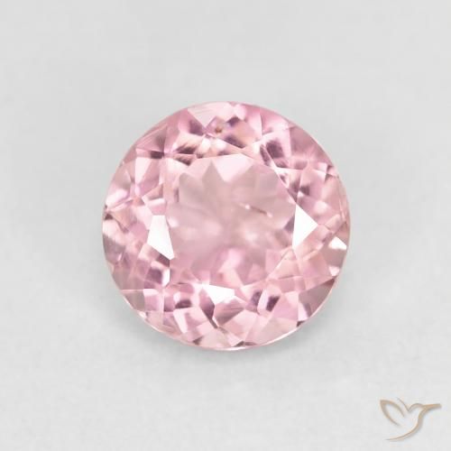 1.24ct Natural Luz rosa Turmalina, Redondo, VS