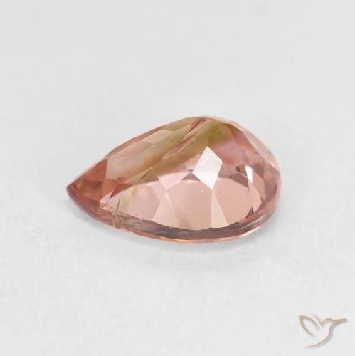 Turmalina Light Earth Orange Natural 1.35ct, Formato de pêra, VS
