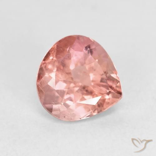 Turmalina rosa avermelhado Natural 1.28ct, Formato de pêra, VS